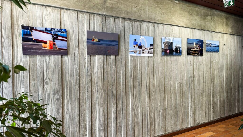 Exposition de Catherine Moal à Ostal Brest. Vue depuis la passerelle.